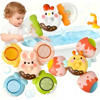 Hračka pro nejmenší HRAČKA FIDGET SPINNER S PŘÍSAVKOU, SENSORICKÁ, 3 KS, DO VANY, CHRASTÍTKO