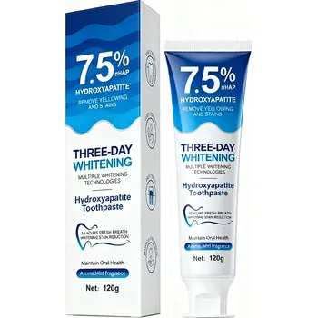 Dentální hygiena Zubní pasta s 7,5% Nano Hydroxyapatitem – Bělení bez fluoridu, péče o ústní dutinu, 120 g