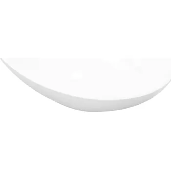 Umyvadlo Oválné Keramické Umyvadlo na Desku, Bílé, 400x330x135 mm, Otvor pro Odtok 4,