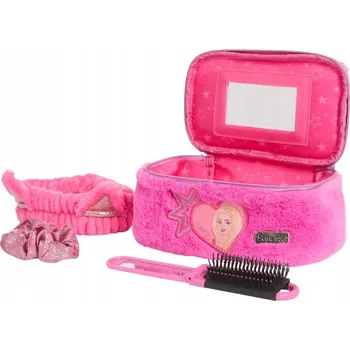 Kosmetická taška Plyšová kosmetická taštička Selfie Girls se zrcátkem a 4 doplňky jako dárek 1