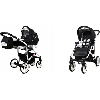 Kočárek Dětský kočárek 2v1 BabyLux LARGO – sporťák a hluboká korba, lehký, s taškou