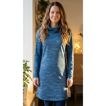 Dámská móda Dámská prodloužená mikina premium ALTISPORT VOJ/ALW067MI06 MODRÁ XL