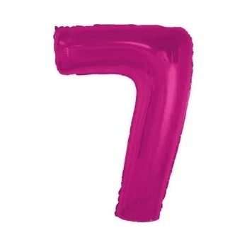 Balónek Fóliový balónek Smart, číslice 7, růžový, 92 cm