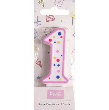 Svíčka Růžová digitální svíčka 1 PME 64 mm