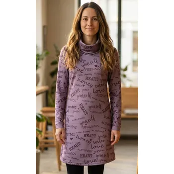 Dámská mikina Dámská prodloužená mikina premium ALTISPORT VOJ/ALW067MI06 FIALOVÁ XXXL