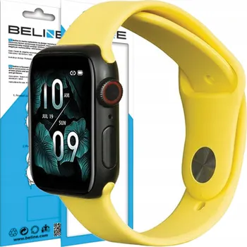 Chytré hodinky Beline silikonový řemínek pro Apple Watch 42/44/45/49mm – žlutý