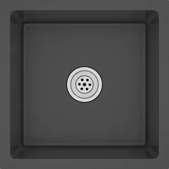 Granitový dřez Jednokomorový dřez Zakito Logistics ocel černý