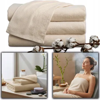 Prostěradlo Ručník do sauny 140 x 70 cm béžový