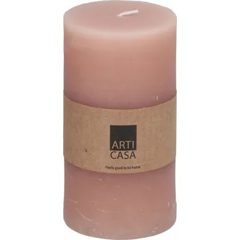 Svíčka Růžová DEKORATIVNÍ SVÍČKA tradiční 7x13cm STOLNÍ SVÍČKA ozdobná