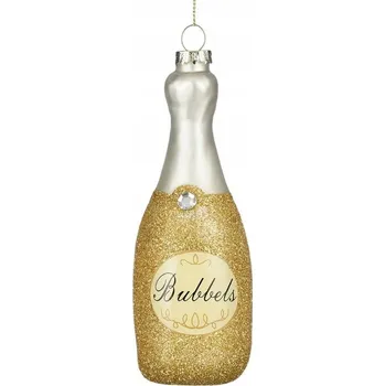 Vánoční dekorace Vánoční Koule růžová láhev