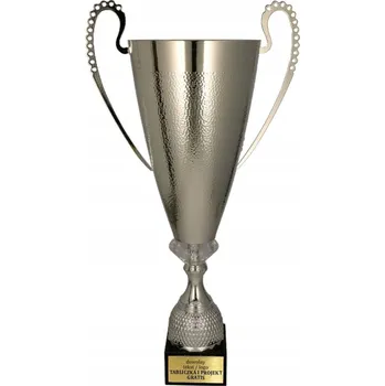 Velký kovový stříbrný pohár na kamenném podstavci 60 cm + GRAVÍROVÁNÍ DÁREK