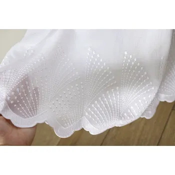 Záclona na metry s výšivkou Batyst CORA Bílá, výška: 280 cm