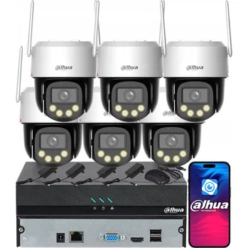 Bezpečnostní kamera Monitorovací sada Dahua 6 kamer WiFi 5MPx P5F-PV-PRO WizColor LED AI