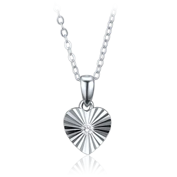Souprava šperků MINET Decentní stříbrný náhrdelník srdce se zirkonem
