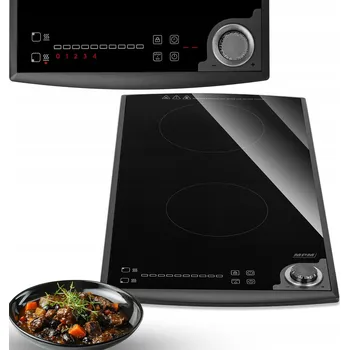 Vařič Elektrický indukční turistický vařič 3100W sklo 2 hořáky MPM MKE-24