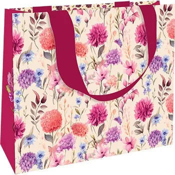 Dárková taška Dárková taška s ražbou střední Květinová romance