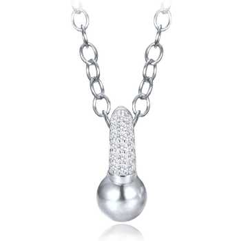 Náhrdelník MINET Elegantní stříbrný náhrdelník se zirkonem JMAS0321SN43