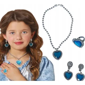 Náušnice Sada Doplňků Ledové Princezny Elsy Náušnice Náhrdelník Prstýnek Ples