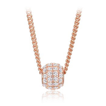 Náhrdelník MINET Elegantní pozlacený stříbrný náhrdelník se zirkonem JMAS0322RN45