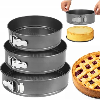 Forma na pečení FORMA NA DORT KULATÉ SADA 3 DORTFORM PLECH 18/20/22CM NA PEČENÍ