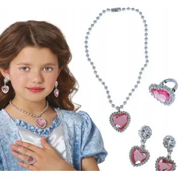 Náušnice Sada Doplňků Ledové Princezny Elsy Náušnice Náhrdelník Prstýnek Ples