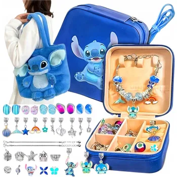 Obraz Taška plyšák Lilo a Stitch modrá s sadou na výrobu šperků