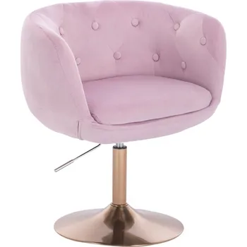 LuxuryForm DESIGN Kosmetické křeslo MONTANA VELUR na zlatém talíři - levandule