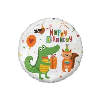 Balónek FÓLIOVÝ BALÓNEK KROKODÝL S DÁRKEM K NAROZENINÁM 45 CM