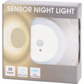 Nástěnné svítidlo Akumulátorová lampa s pohybovým senzorem, USB nabíjení, nástěnná, průměr 10 cm