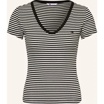 Tommy Jeans Dámské Tričko, černá / bílá, 40