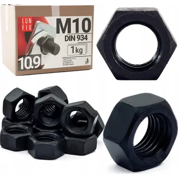 Matice Matice M10 kl10,9 černá DIN 934 op1kg-cca 96 Ks