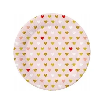 Talíř Valentýnské talíře GoDan 18 cm 6 ks