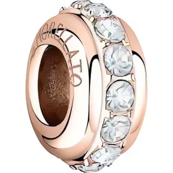 Módní doplněk Moderní bronzový korálek s krystaly Drops SCZ1247 Morellato