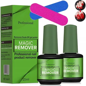 Dekorativní kosmetika Magic Gel Odstraňovač laku na nehty. Odstraňuje gelový lak 2×15 ml