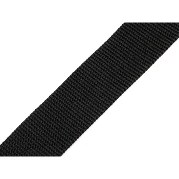 Popruh polypropylenový šíře 38 mm tloušťka 2 mm, malé, 1 černá