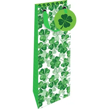 Dárková taška Dárková taška na lahev luxusní Čtyřlístky