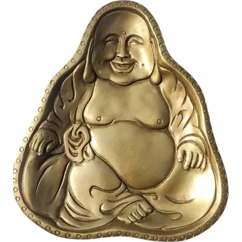 Dekorativní tác ve tvaru Buddhy, odkládací miska na klíče a drobnosti, zlatá