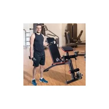 Multifunkční posilovací lavice, 54 x 160 x 106 cm | černá