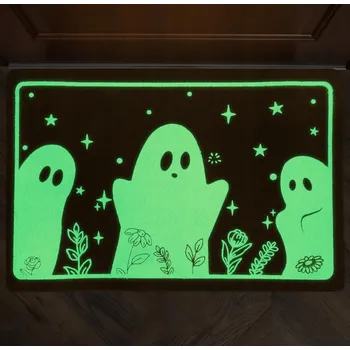 Rohožka Halloweenová rohožka svítící duchové 60x40 cm protiskluzová rohožka ke dveřím