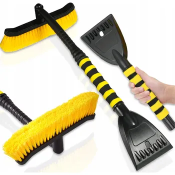 Autoškrabka Škrabka na okna 2v1 teleskopická kartáč na sníh pro auto odklízení sněhu