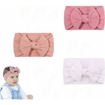 Čelenka Čelenka do vlasů SADA 3 ŠIROKÝCH ČELENEK PRO MIMINKA HOLČIČKY 3ks