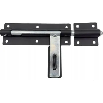 Visací zámek Závora brány 270 mm na visací zámek, ČERNÁ západka pro dveře a branky
