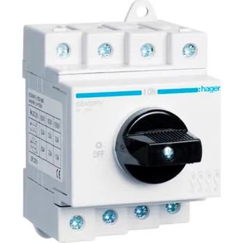 Jistič HAGER Odpojovač solárních panelů PV 4P 32A 1000V DC