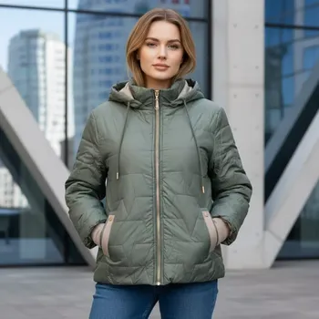 Dámská casual bunda Dámská zelená slabší zimní bunda S-West