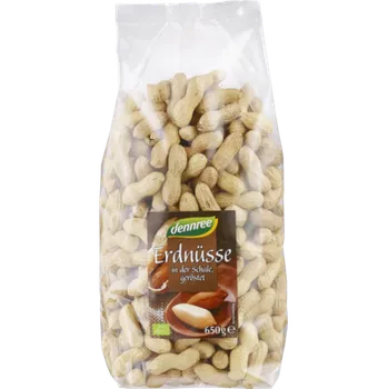 Dennree Arašídy ve skořápce pečené 650g bio BIO VEGAN Množství: 1 ks