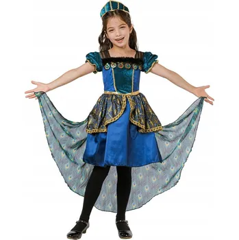 Kostým Šaty Kostým Princezna Páv maškarní r. 130-140