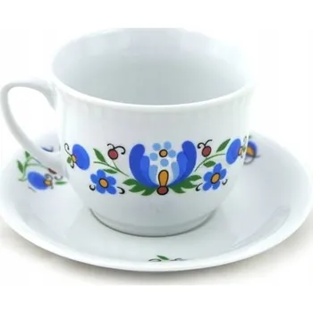 Kašubský porcelánový šálek s podšálkem Lubiana (Vídeň)