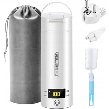 Rychlovarná konvice PŘENOSNÁ CESTOVNÍ KONVICE, ELEKTRICKÁ TERMOSKA, ELEKTRICKÁ KONVICE 450ML