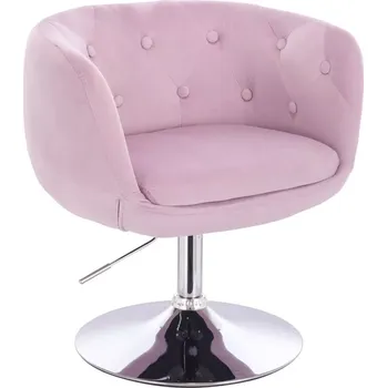 LuxuryForm DESIGN Kosmetické křeslo MONTANA VELUR na stříbrném talíři - levandule