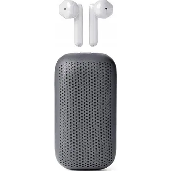 Sluchátka Lexon Speakerbuds bezdrátová sluchátka s bluetooth reproduktorem, šedá